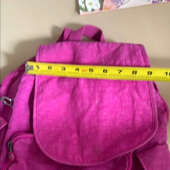 Kipling Pink Backpack with Adjustable Straps and Ruched Details - Picture 14 of 14